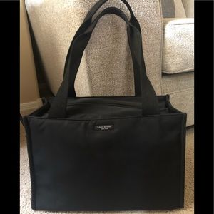 Kate Spade black Diaper bag+changing pad